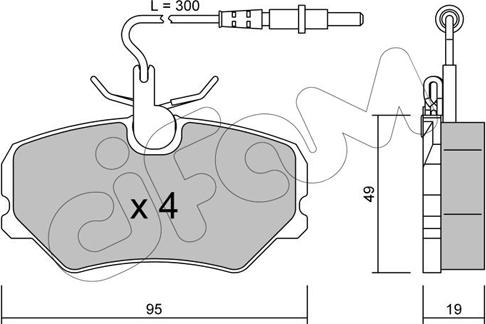 Cifam 822-099-1 - Kit de plaquettes de frein, frein à disque cwaw.fr