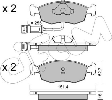 Cifam 822-094-0 - Kit de plaquettes de frein, frein à disque cwaw.fr