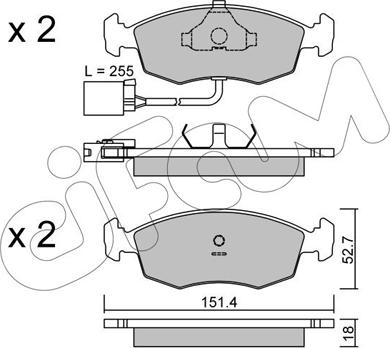 Cifam 822-094-1 - Kit de plaquettes de frein, frein à disque cwaw.fr