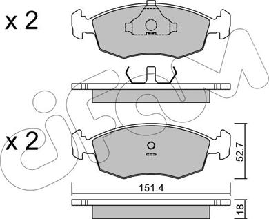 Cifam 822-094-2 - Kit de plaquettes de frein, frein à disque cwaw.fr