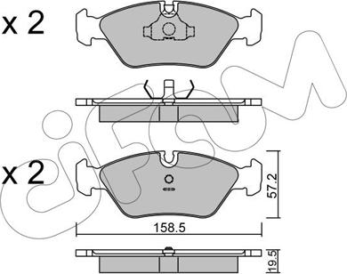 Cifam 822-091-0 - Kit de plaquettes de frein, frein à disque cwaw.fr