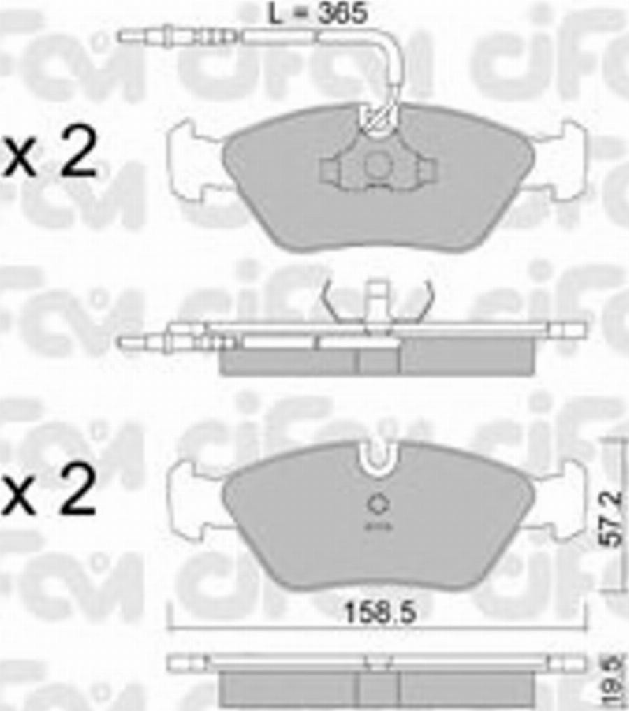 Cifam 822-091-2 - Kit de plaquettes de frein, frein à disque cwaw.fr