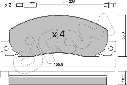 Cifam 822-098-0 - Kit de plaquettes de frein, frein à disque cwaw.fr