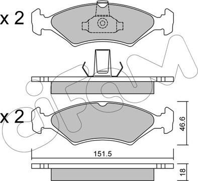 Cifam 822-093-0 - Kit de plaquettes de frein, frein à disque cwaw.fr