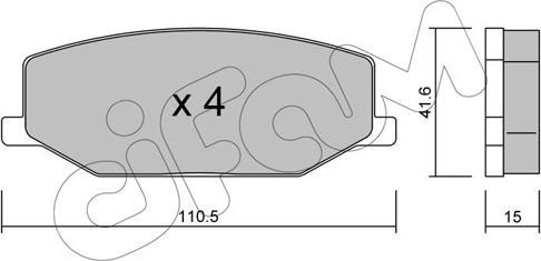 Cifam 822-097-0 - Kit de plaquettes de frein, frein à disque cwaw.fr