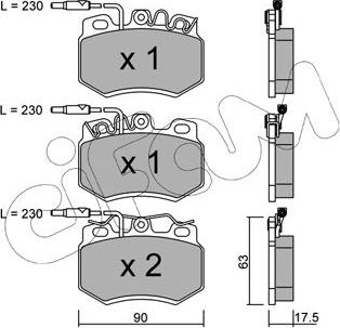 Cifam 822-049-0 - Kit de plaquettes de frein, frein à disque cwaw.fr