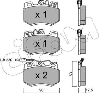 Cifam 822-049-1 - Kit de plaquettes de frein, frein à disque cwaw.fr