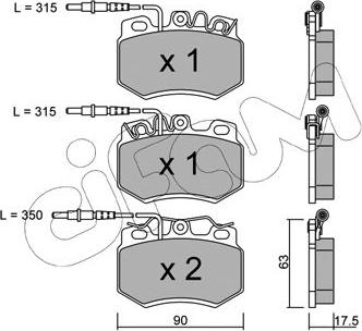 Cifam 822-049-2 - Kit de plaquettes de frein, frein à disque cwaw.fr