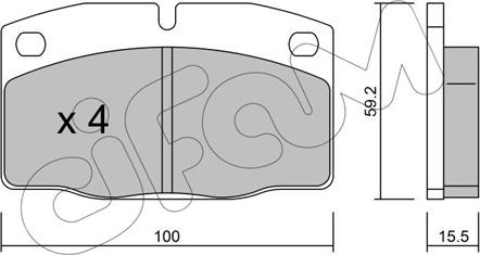 Cifam 822-044-0 - Kit de plaquettes de frein, frein à disque cwaw.fr