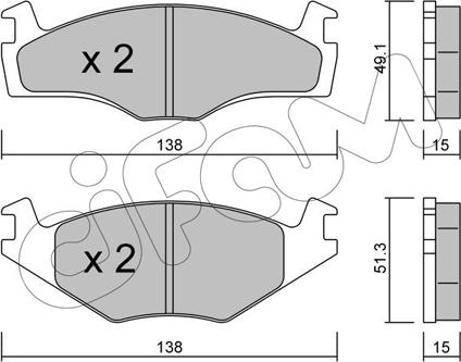 Cifam 822-045-0 - Kit de plaquettes de frein, frein à disque cwaw.fr