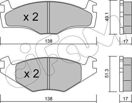 Cifam 822-045-2 - Kit de plaquettes de frein, frein à disque cwaw.fr