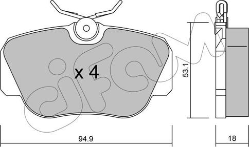 Cifam 822-041-0 - Kit de plaquettes de frein, frein à disque cwaw.fr