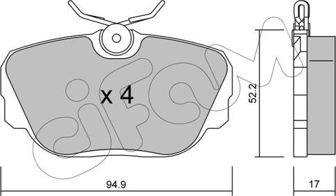 Cifam 822-042-0 - Kit de plaquettes de frein, frein à disque cwaw.fr