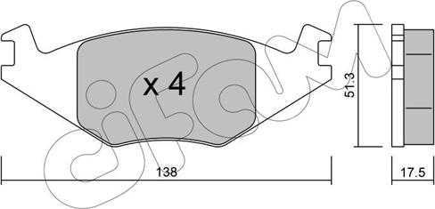 Cifam 822-047-0 - Kit de plaquettes de frein, frein à disque cwaw.fr