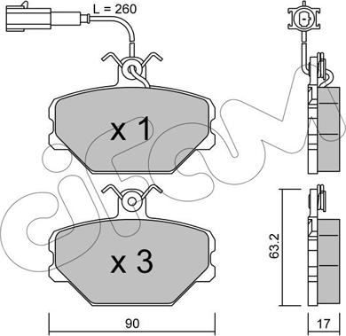 Cifam 822-059-0 - Kit de plaquettes de frein, frein à disque cwaw.fr