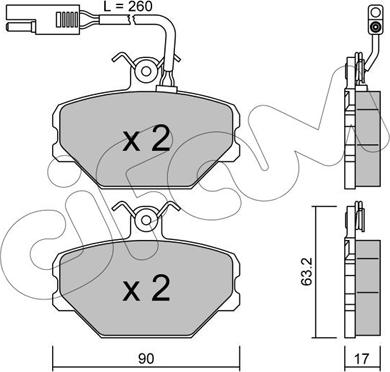 Cifam 822-059-1 - Kit de plaquettes de frein, frein à disque cwaw.fr