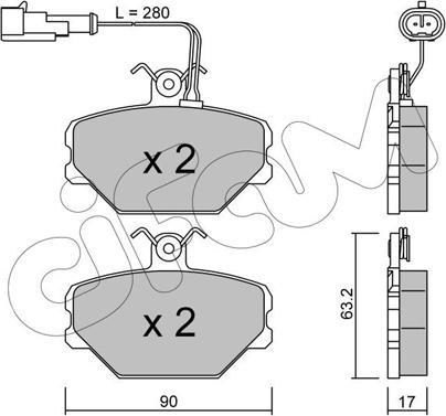 Cifam 822-059-2 - Kit de plaquettes de frein, frein à disque cwaw.fr