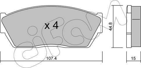 Cifam 822-054-0 - Kit de plaquettes de frein, frein à disque cwaw.fr