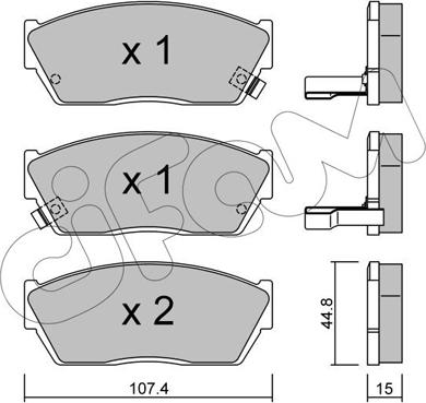 Cifam 822-054-2 - Kit de plaquettes de frein, frein à disque cwaw.fr