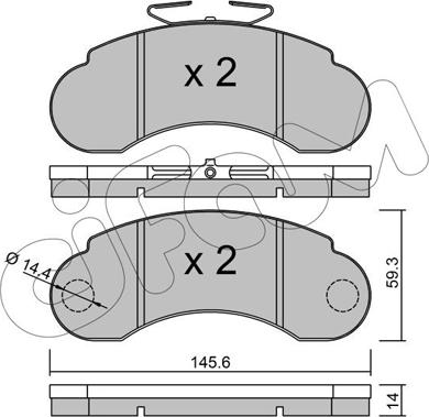 Cifam 822-055-0 - Kit de plaquettes de frein, frein à disque cwaw.fr