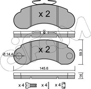 Cifam 822-055-1 - Kit de plaquettes de frein, frein à disque cwaw.fr