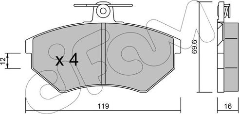 Cifam 822-050-0 - Kit de plaquettes de frein, frein à disque cwaw.fr