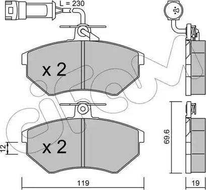 Cifam 822-050-3 - Kit de plaquettes de frein, frein à disque cwaw.fr