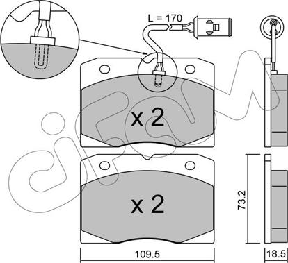 Cifam 822-051-2 - Kit de plaquettes de frein, frein à disque cwaw.fr