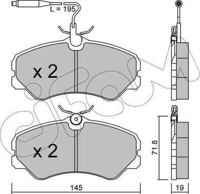 Cifam 822-058-1 - Kit de plaquettes de frein, frein à disque cwaw.fr