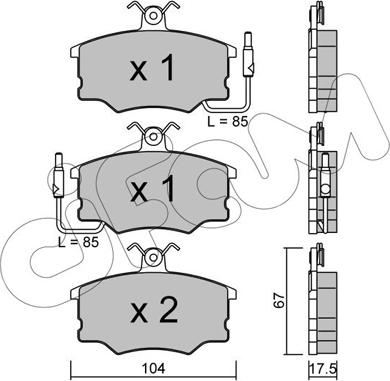 Cifam 822-053-0 - Kit de plaquettes de frein, frein à disque cwaw.fr