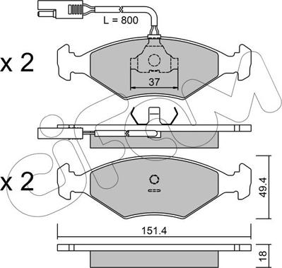 Cifam 822-057-0 - Kit de plaquettes de frein, frein à disque cwaw.fr