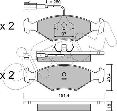 Cifam 822-057-1 - Kit de plaquettes de frein, frein à disque cwaw.fr