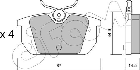 Cifam 822-064-0 - Kit de plaquettes de frein, frein à disque cwaw.fr