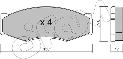 Cifam 822-066-0 - Kit de plaquettes de frein, frein à disque cwaw.fr