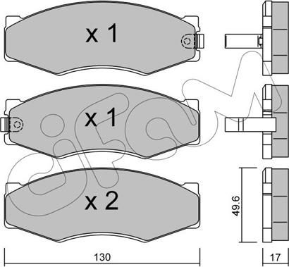 Cifam 822-066-1 - Kit de plaquettes de frein, frein à disque cwaw.fr