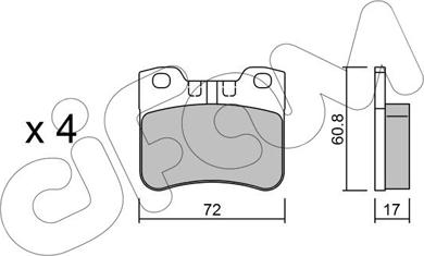 Cifam 822-060-2 - Kit de plaquettes de frein, frein à disque cwaw.fr