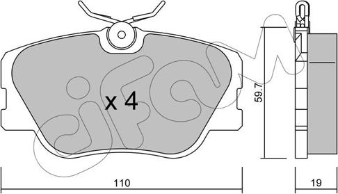 Cifam 822-061-0 - Kit de plaquettes de frein, frein à disque cwaw.fr