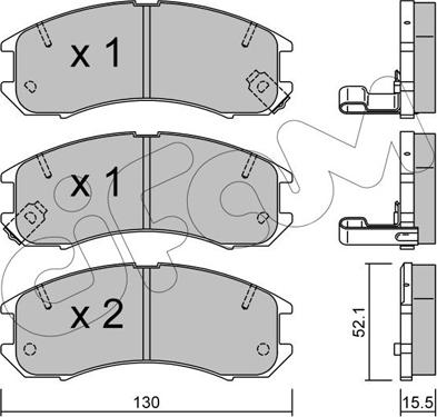 Cifam 822-068-0 - Kit de plaquettes de frein, frein à disque cwaw.fr