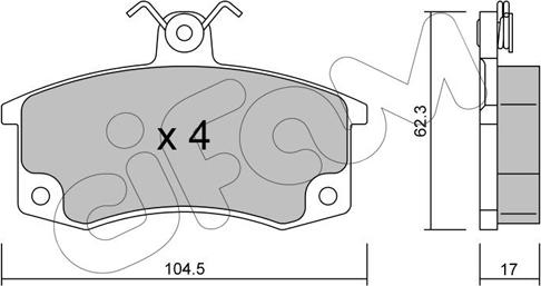 Cifam 822-062-0 - Kit de plaquettes de frein, frein à disque cwaw.fr