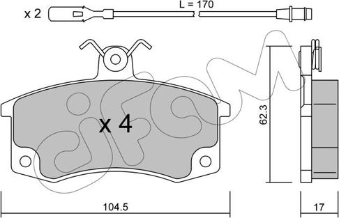 Cifam 822-062-1 - Kit de plaquettes de frein, frein à disque cwaw.fr