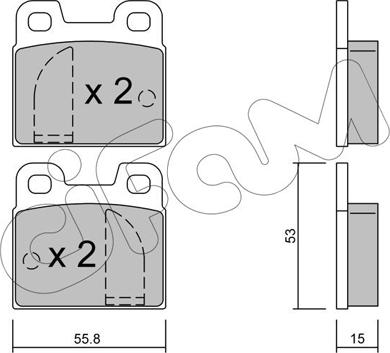 Cifam 822-009-0 - Kit de plaquettes de frein, frein à disque cwaw.fr