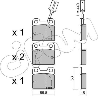 Cifam 822-009-1 - Kit de plaquettes de frein, frein à disque cwaw.fr