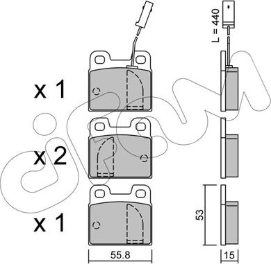 Cifam 822-009-2 - Kit de plaquettes de frein, frein à disque cwaw.fr