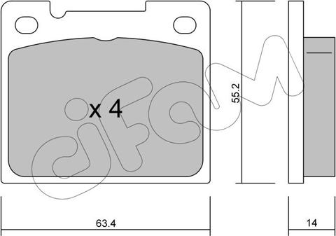 Cifam 822-004-0 - Kit de plaquettes de frein, frein à disque cwaw.fr