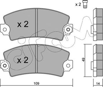 Cifam 822-005-5 - Kit de plaquettes de frein, frein à disque cwaw.fr