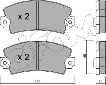 Cifam 822-005-1 - Kit de plaquettes de frein, frein à disque cwaw.fr