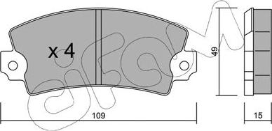 Cifam 822-005-2 - Kit de plaquettes de frein, frein à disque cwaw.fr