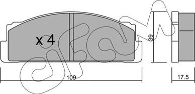 Cifam 822-001-0 - Kit de plaquettes de frein, frein à disque cwaw.fr