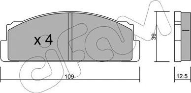 Cifam 822-001-1 - Kit de plaquettes de frein, frein à disque cwaw.fr