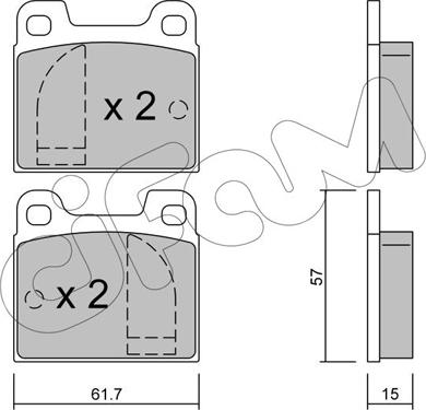 Cifam 822-008-0 - Kit de plaquettes de frein, frein à disque cwaw.fr